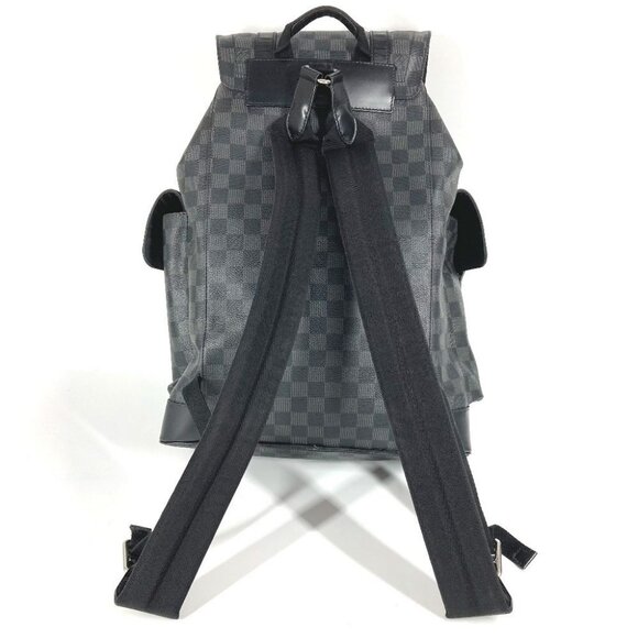 LOUIS VUITTON N41379 Damier Graphite Christopher MM Backpack Black - Picture 2 of 15
